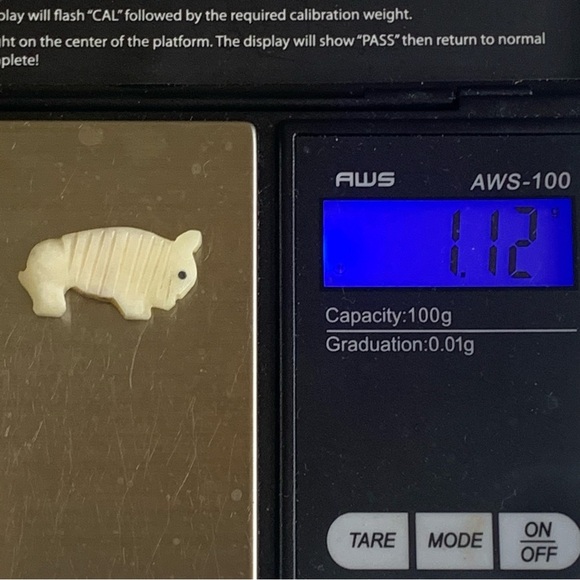 Vintage Native American Zuni Hand Carved Buffalo Fetish Bead Drilled Animal 1" - Picture 14 of 15